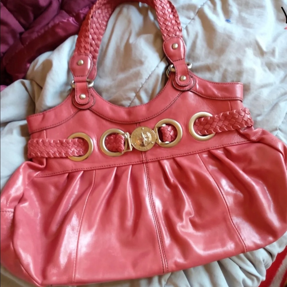 Hype A Plus Womens Handbag Pink Leather Tote